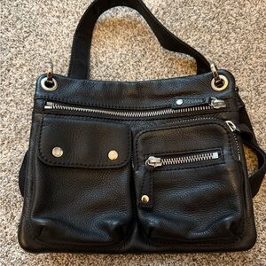 Black Leather Fossil Women's Bag